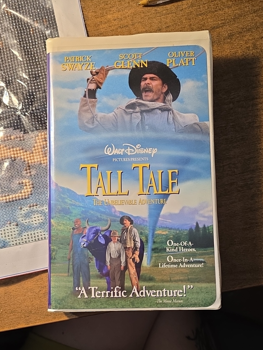 Disney Tall Tale Movie VHS Cover - Blue, Yellow, White